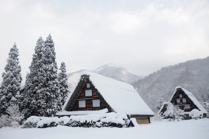 Buổi sáng mùa đông ở Shirakawa-go