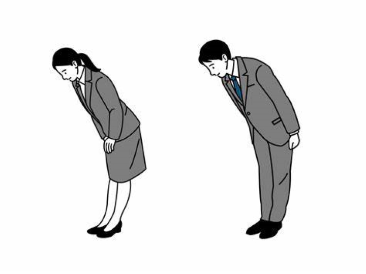 Khác biệt về cách đặt tay khi cúi chào giữa nam và nữ