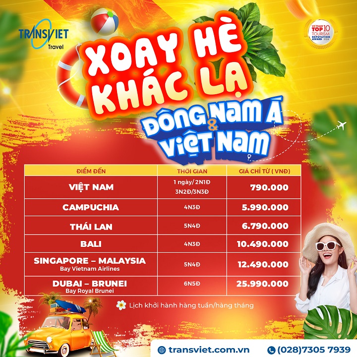 Ch&ugrave;m tour Đ&ocirc;ng Nam &Aacute; & Việt Nam