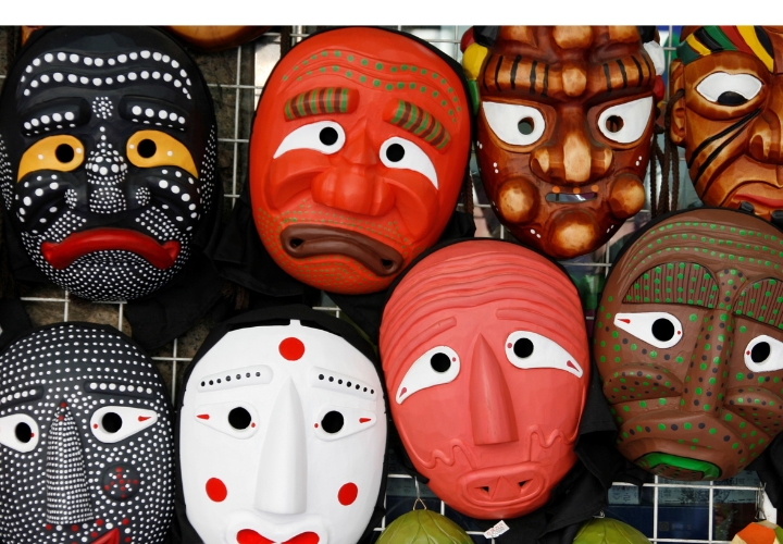 Mặt nạ Hahoe c&oacute; rất nhiều &ldquo;biểu cảm&rdquo; kh&aacute;c nhau