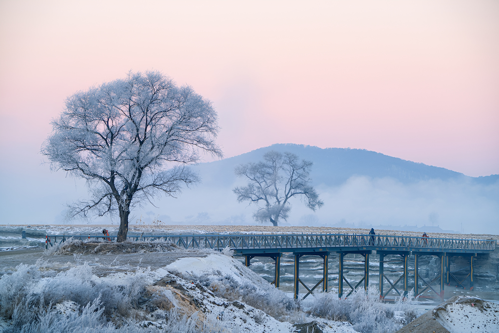 Đảo Wusong g&acirc;y ấn tượng bởi cảnh quan tuyệt đẹp v&agrave;o m&ugrave;a đ&ocirc;ng