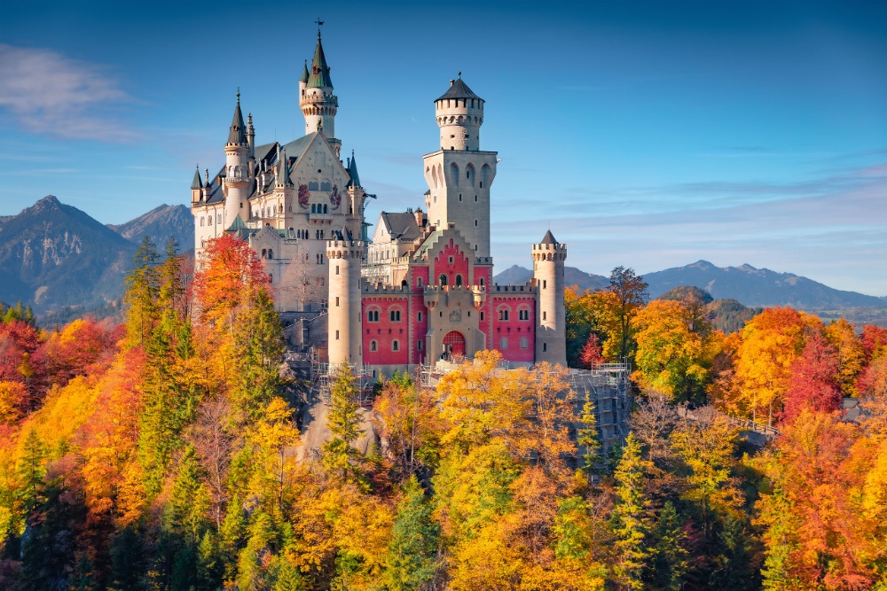 Lâu đài Neuschwanstein hùng vĩ giữa rừng cây
