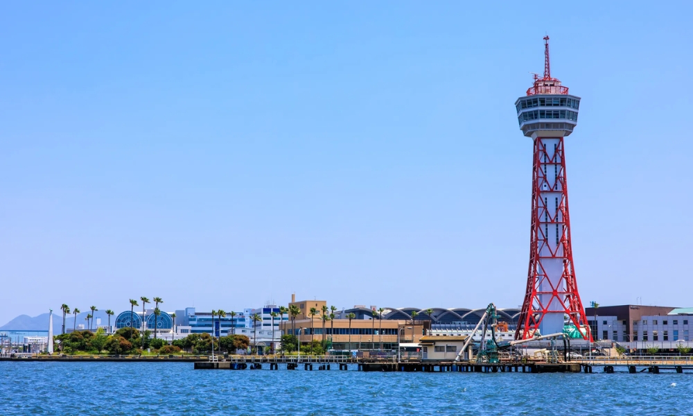 Th&aacute;p cảng Hakata với tầm nh&igrave;n bao qu&aacute;t th&agrave;nh phố Fukuoka