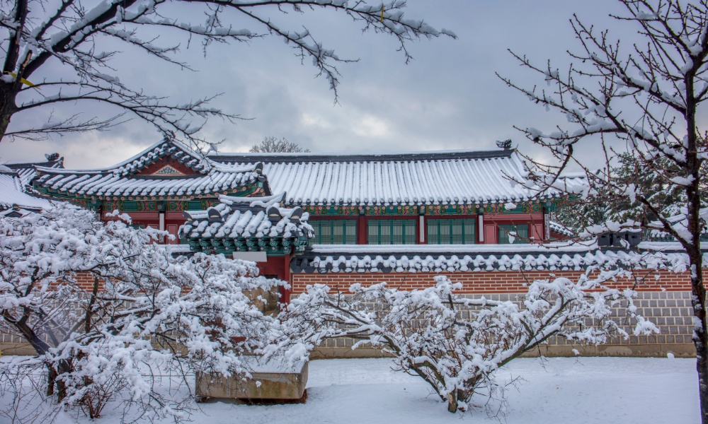 Tuyết trắng phủ k&iacute;n mang đến vẻ đẹp l&atilde;ng mạn cho H&agrave;n Quốc m&ugrave;a đ&ocirc;ng