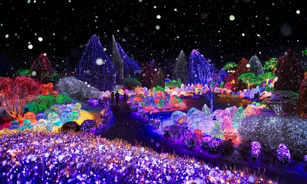 H&agrave;ng triệu &aacute;nh đ&egrave;n biến khu vườn th&agrave;nh thế giới cổ t&iacute;ch m&ugrave;a đ&ocirc;ng