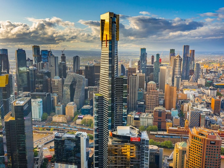 Ngắm nh&igrave;n melbourne từ Đ&agrave;i quan s&aacute;t Melbourne Skydeck