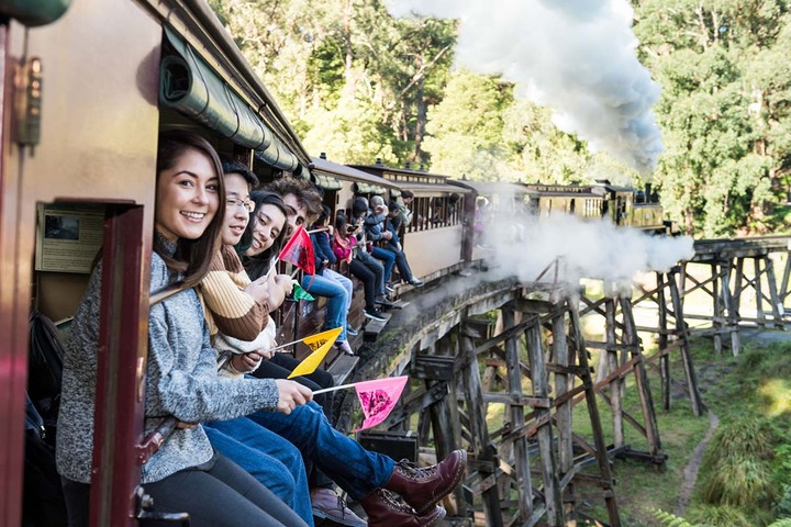 Ngược d&ograve;ng thời gian với T&agrave;u lửa hơi nước Puffing Billy