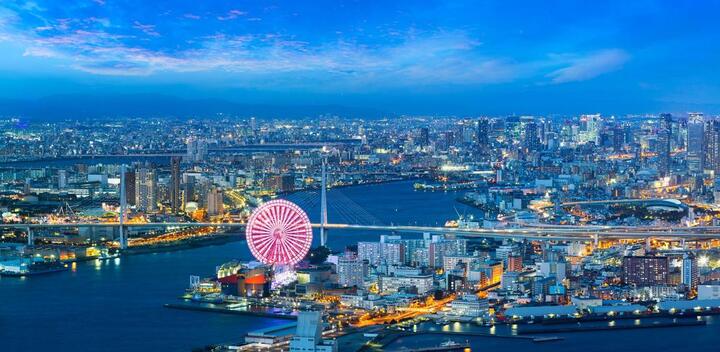 To&agrave;n cảnh th&agrave;nh phố Osaka