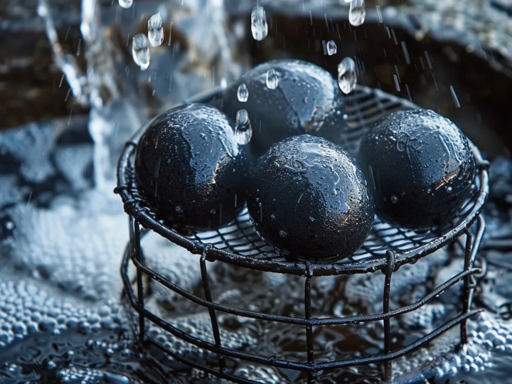 Trứng đen Kurotamago nổi tiếng từ Owakudani mang &yacute; nghĩa may mắn