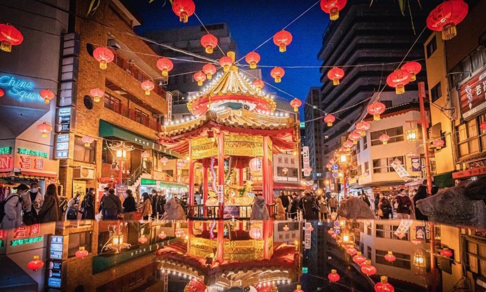 Phố T&agrave;u Nankinmachi rực rỡ giữa l&ograve;ng th&agrave;nh phố Kobe