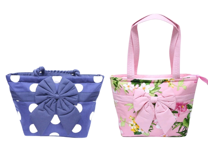 T&uacute;i x&aacute;ch Naraya nổi bật với thiết kế nơ vải đặc trưng, chất liệu cotton mềm mại