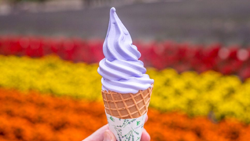 Thưởng thức kem oải hương t&iacute;m